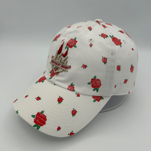 fan favorite Accessories - Kentucky Derby 144 Hat Womens OSFM White Rose Floral Preppy Sporty